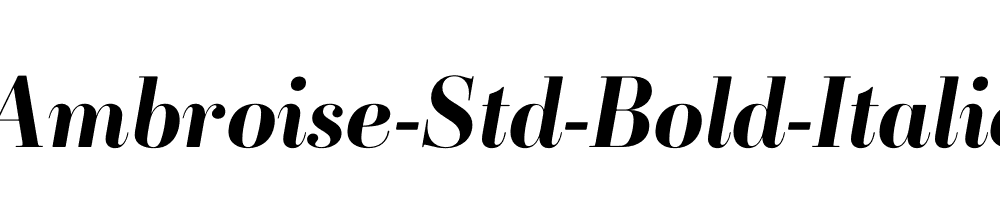 Ambroise-Std-Bold-Italic