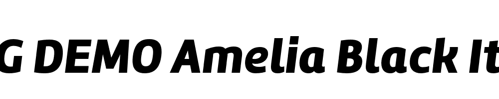  DEMO Amelia Black Italic Regular