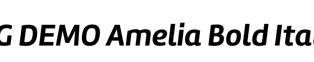  DEMO Amelia Bold Italic Bold Italic