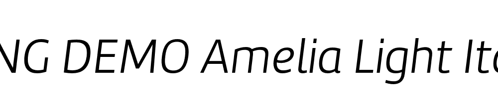  DEMO Amelia Light Italic Regular