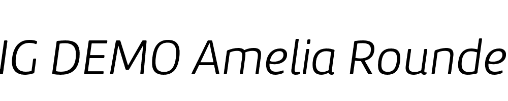  DEMO Amelia Rounded Light Italic