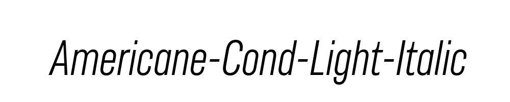 Americane-Cond-Light-Italic