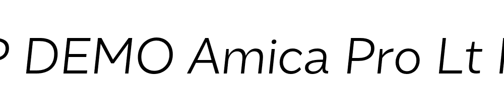 FSP DEMO Amica Pro Lt Italic