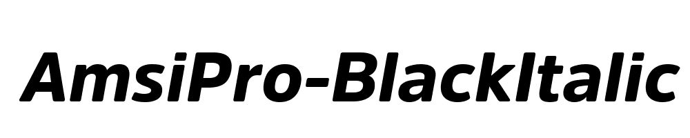 AmsiPro-BlackItalic