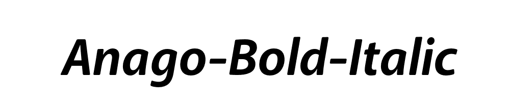 Anago-Bold-Italic