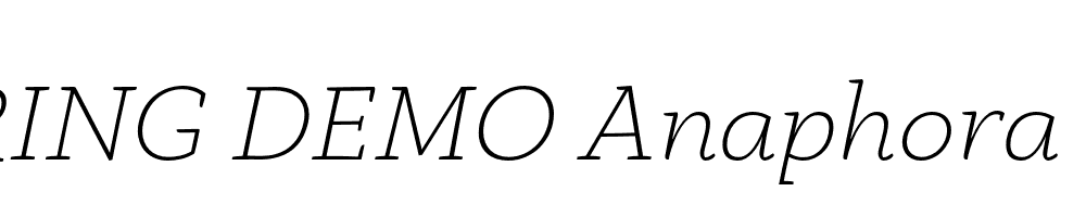  DEMO Anaphora ExtLt Italic