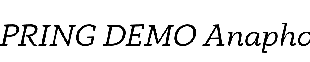  DEMO Anaphora Italic