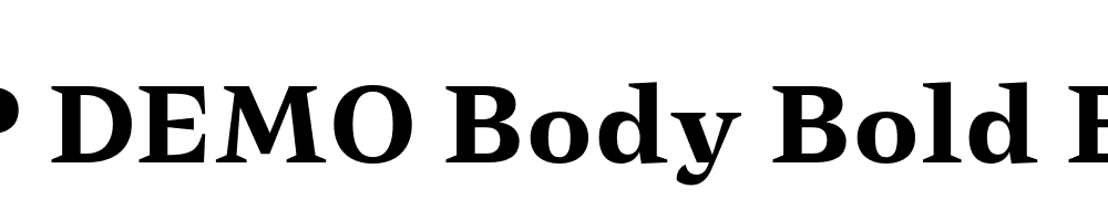 FSP DEMO Body Bold Bold