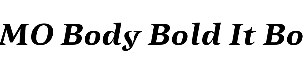 FSP DEMO Body Bold It Bold Italic