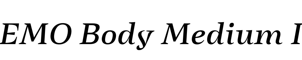 FSP DEMO Body Medium It Italic