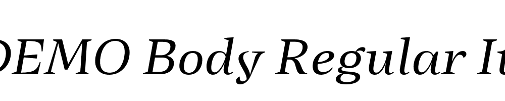 FSP DEMO Body Regular It Italic