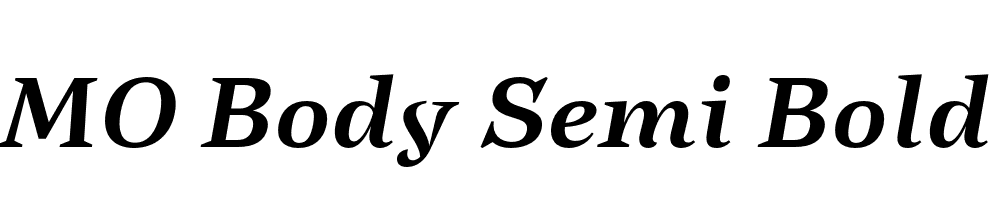 FSP DEMO Body Semi Bold It Italic