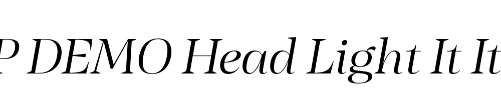 FSP DEMO Head Light It Italic