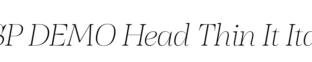 FSP DEMO Head Thin It Italic