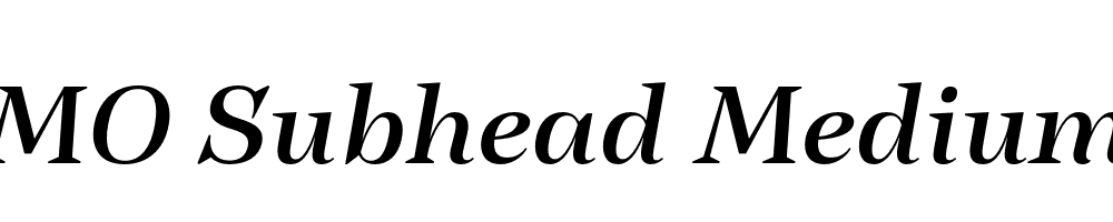 FSP DEMO Subhead Medium It Italic