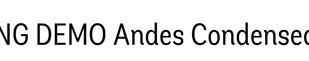  DEMO Andes Condensed Book Book