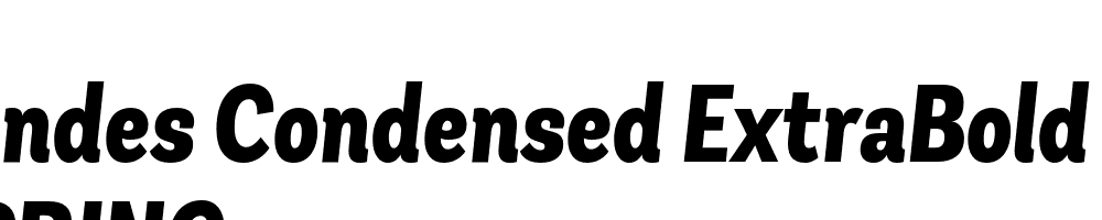  DEMO Andes Condensed ExtraBold ExtraBold Italic