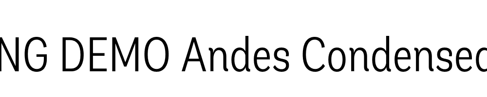  DEMO Andes Condensed Light Light