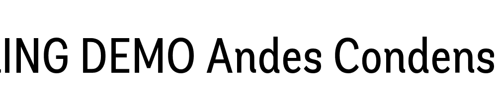  DEMO Andes Condensed Regular