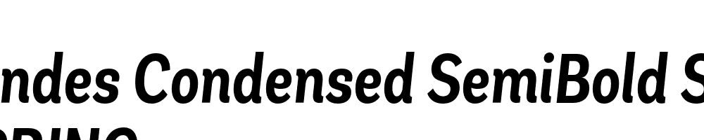  DEMO Andes Condensed SemiBold SemiBold Italic