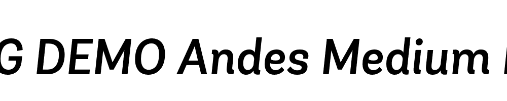  DEMO Andes Medium Medium Italic