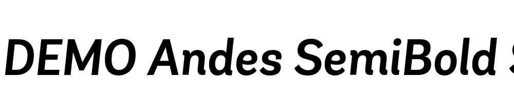  DEMO Andes SemiBold SemiBold Italic