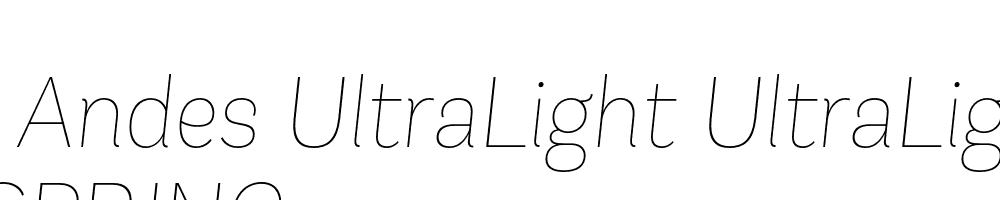  DEMO Andes UltraLight UltraLight Italic