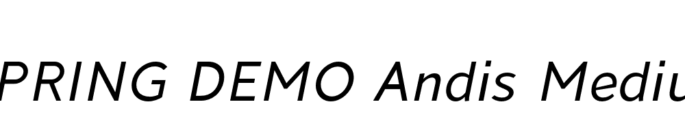  DEMO Andis Medium Italic