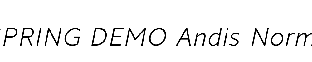  DEMO Andis Normal Italic