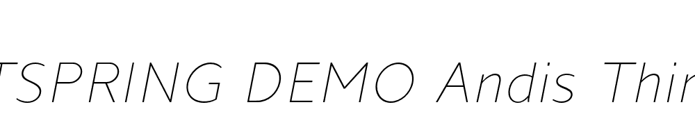  DEMO Andis Thin Italic