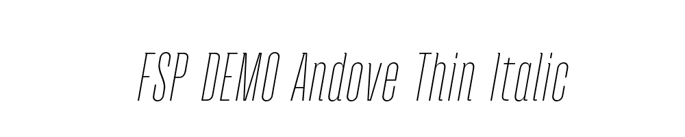 FSP DEMO Andove Thin Italic