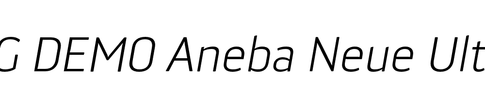  DEMO Aneba Neue UltraLight Italic