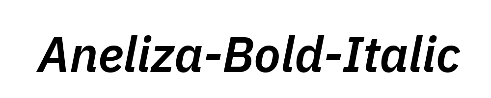 Aneliza-Bold-Italic