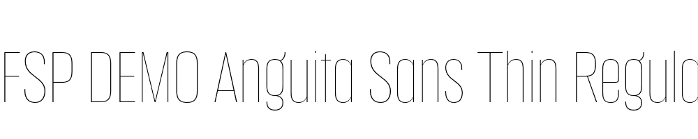 FSP DEMO Anguita Sans Thin Regular