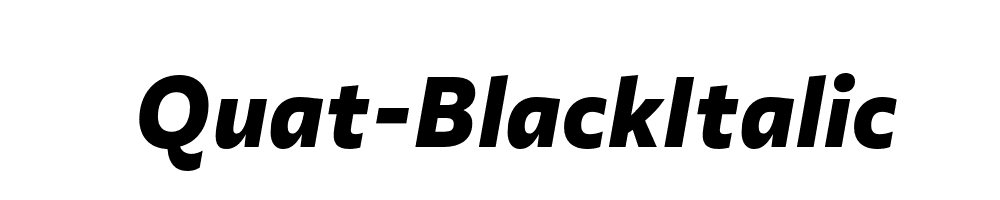 Quat-BlackItalic