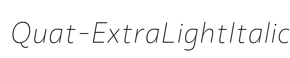 Quat-ExtraLightItalic