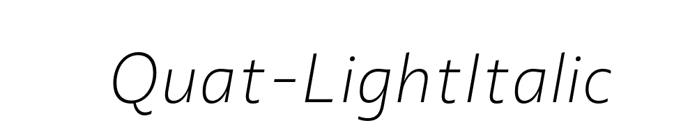 Quat-LightItalic