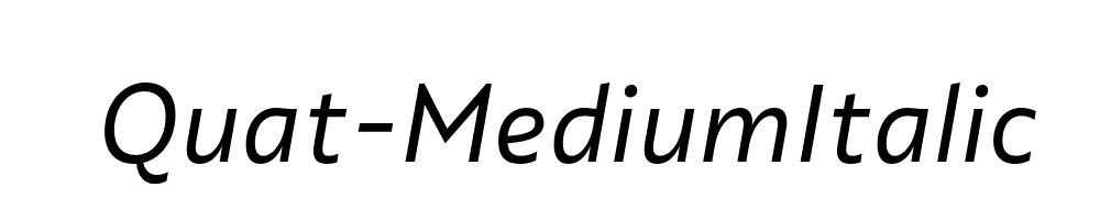 Quat-MediumItalic