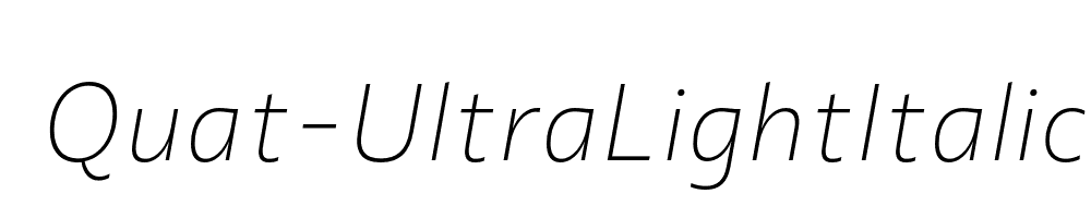 Quat-UltraLightItalic