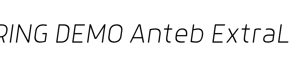  DEMO Anteb ExtraLight Italic