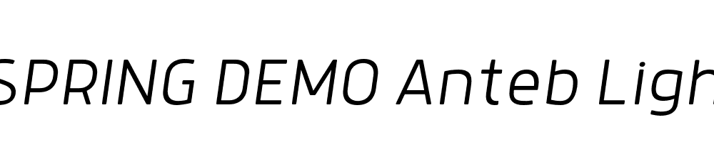  DEMO Anteb Light Italic