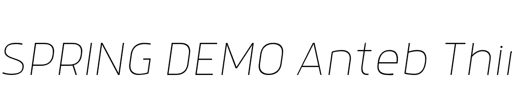  DEMO Anteb Thin Italic