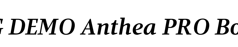  DEMO Anthea PRO Book Bold Italic