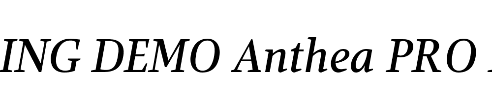  DEMO Anthea PRO Book Italic