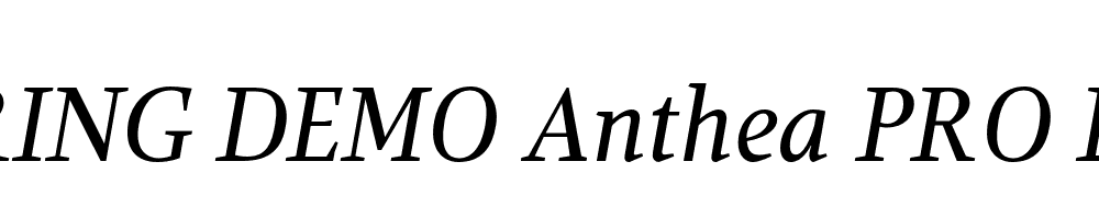  DEMO Anthea PRO Light Italic