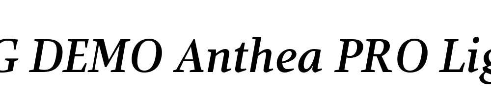  DEMO Anthea PRO Light Bold Italic