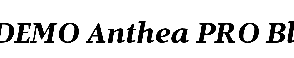  DEMO Anthea PRO Black Bold Italic