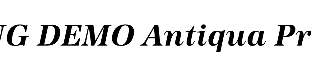  DEMO Antiqua Pro Bold Italic