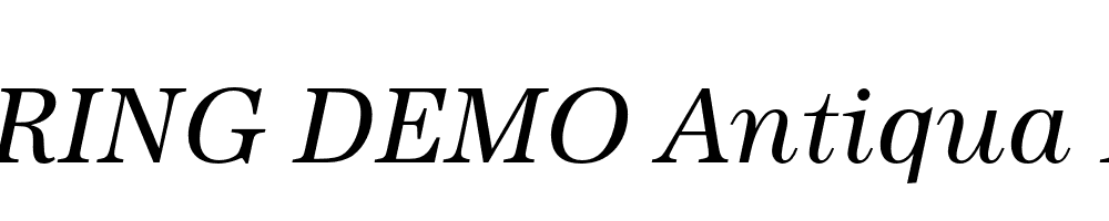  DEMO Antiqua Pro Italic