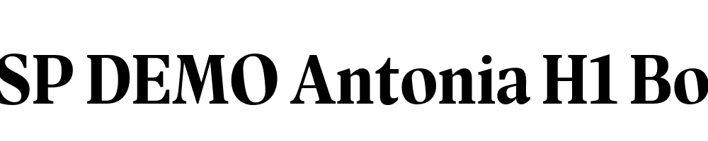 FSP DEMO Antonia H1 Bold